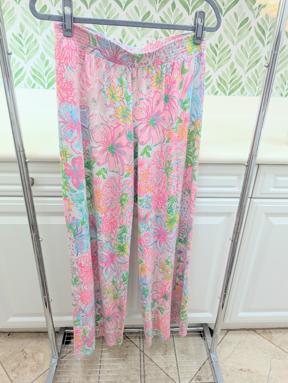 Lilly Pulitzer Wide Leg Palazzo Stretchy Pants Medium - Picture 3 of 8